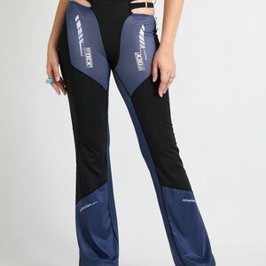 Women's Black and Blue Pants